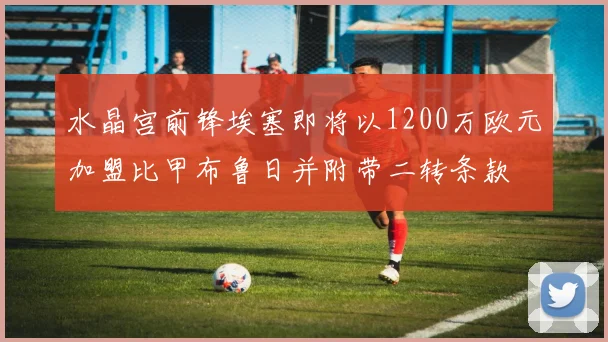 水晶宫前锋埃塞即将以1200万欧元加盟比甲布鲁日并附带二转条款